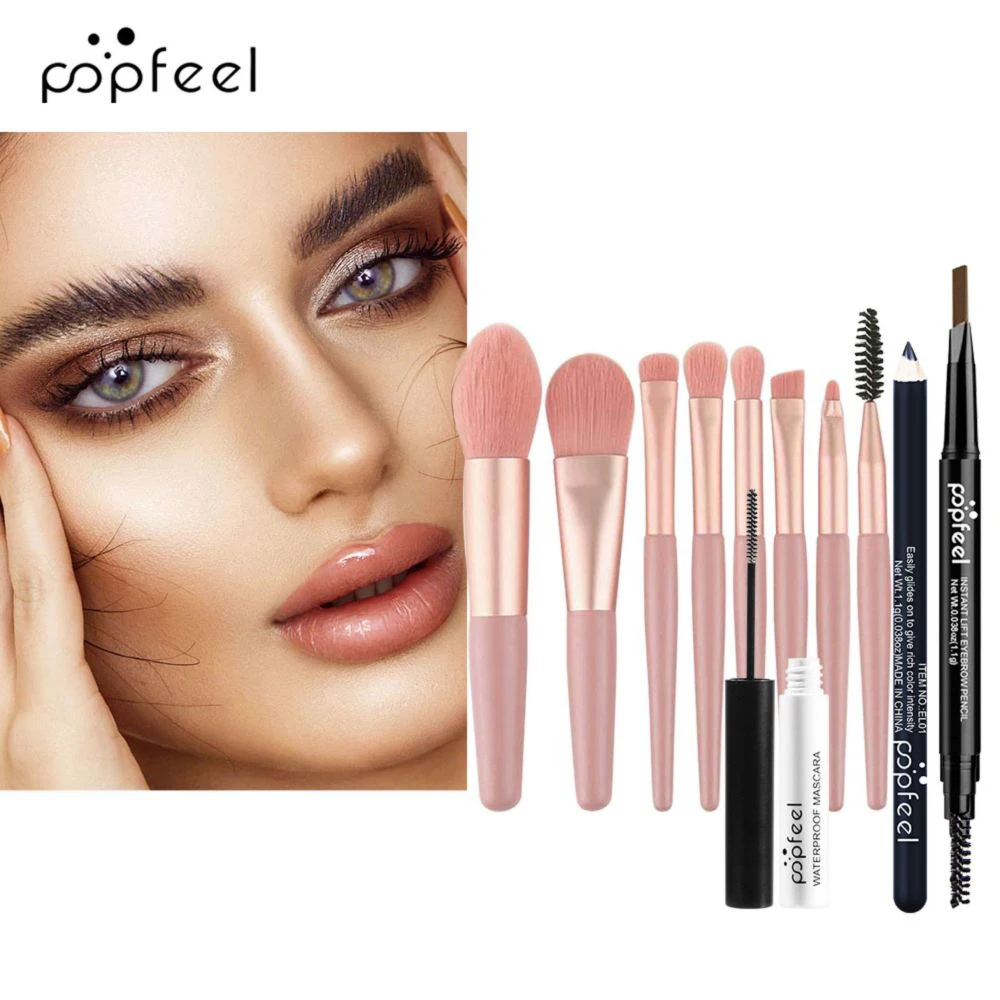 POPFEEL Eye Makeup Set 40 Color Eyeshadow Palette Eyebrow Pencil Eyeliner Pen Mascara With A Set Of Makeup Brushes Eye Cosmetics - Image 5